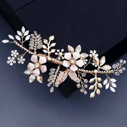 "Rosemary" - Gold Opal Bridal Hair Clip