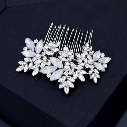 "Serafina" -  Opal and Pearl Bridal Hair Comb