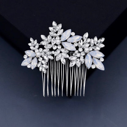 "Serafina" -  Opal and Pearl Bridal Hair Comb