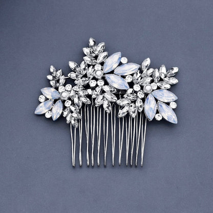 "Serafina" -  Opal and Pearl Bridal Hair Comb