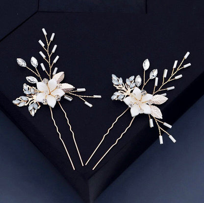 Amaryllis - Opal Bridal Hair Comb and Pin Set