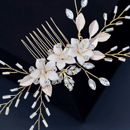 Amaryllis - Opal Bridal Hair Comb and Pin Set