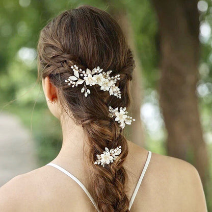 Amaryllis - Opal Bridal Hair Comb and Pin Set