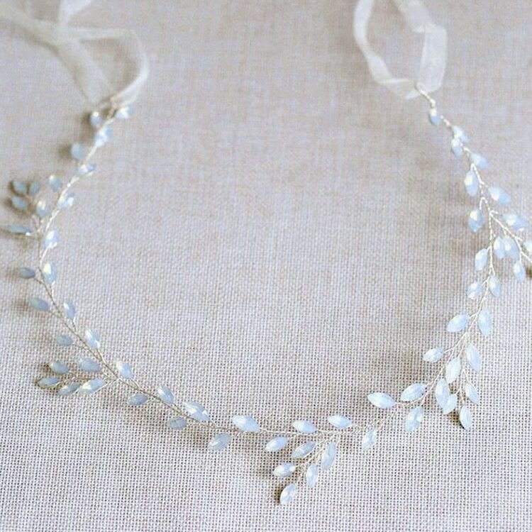"Lois" - Opal Bridal Headband / Vine - Available in Gold and Silver