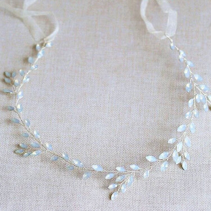 "Lois" - Opal Bridal Headband / Vine - Available in Gold and Silver