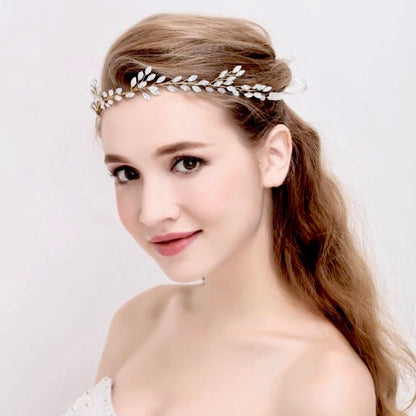 "Lois" - Opal Bridal Headband / Vine - Available in Gold and Silver