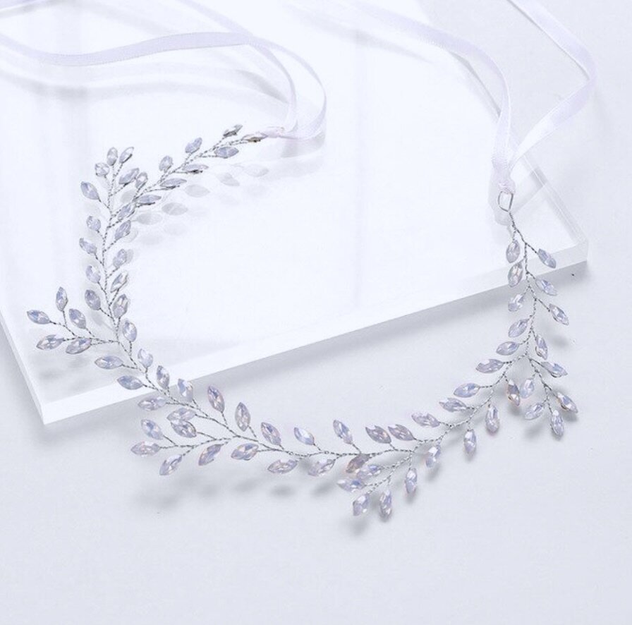 "Lois" - Opal Bridal Headband / Vine - Available in Gold and Silver