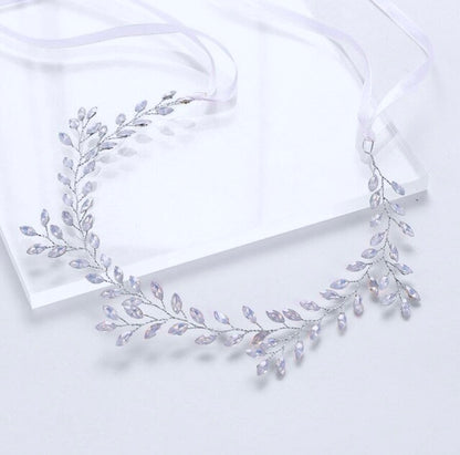 "Lois" - Opal Bridal Headband / Vine - Available in Gold and Silver