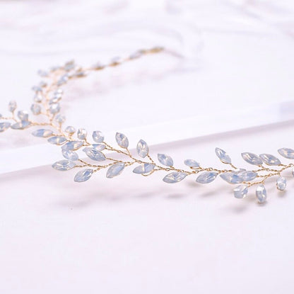 "Lois" - Opal Bridal Headband / Vine - Available in Gold and Silver