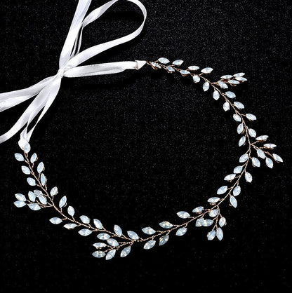 "Lois" - Opal Bridal Headband / Vine - Available in Gold and Silver