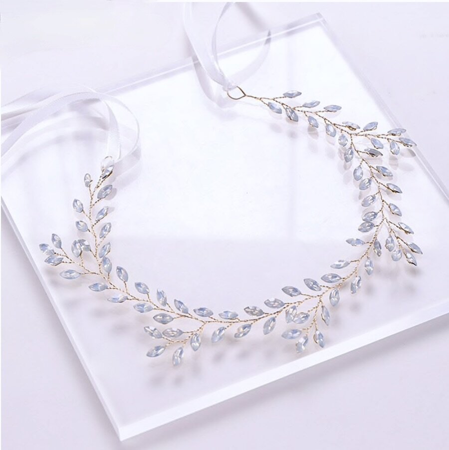 "Lois" - Opal Bridal Headband / Vine - Available in Gold and Silver