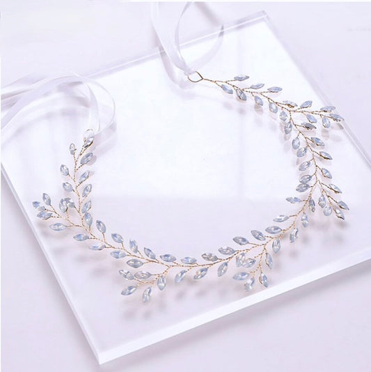"Lois" - Opal Bridal Headband / Vine - Available in Gold and Silver