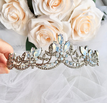 Maelynn - Opal Bridal Tiara - Available in Silver and Rose Gold