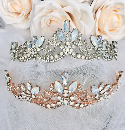 Maelynn - Opal Bridal Tiara - Available in Silver and Rose Gold