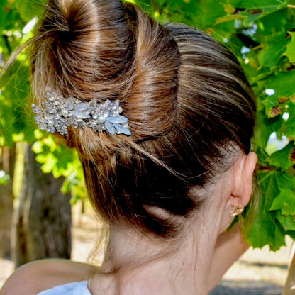 "Serafina" -  Opal and Pearl Bridal Hair Comb