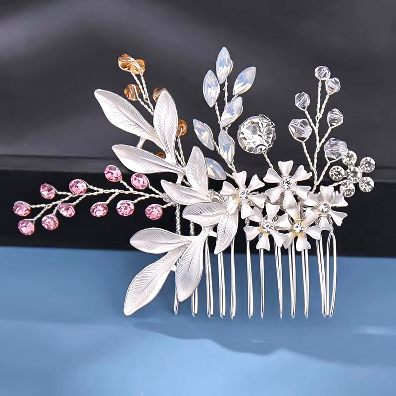 Ivy - Bohemian Crystal Hair Comb - Available in Yellow Gold, Rose Gold and Silver