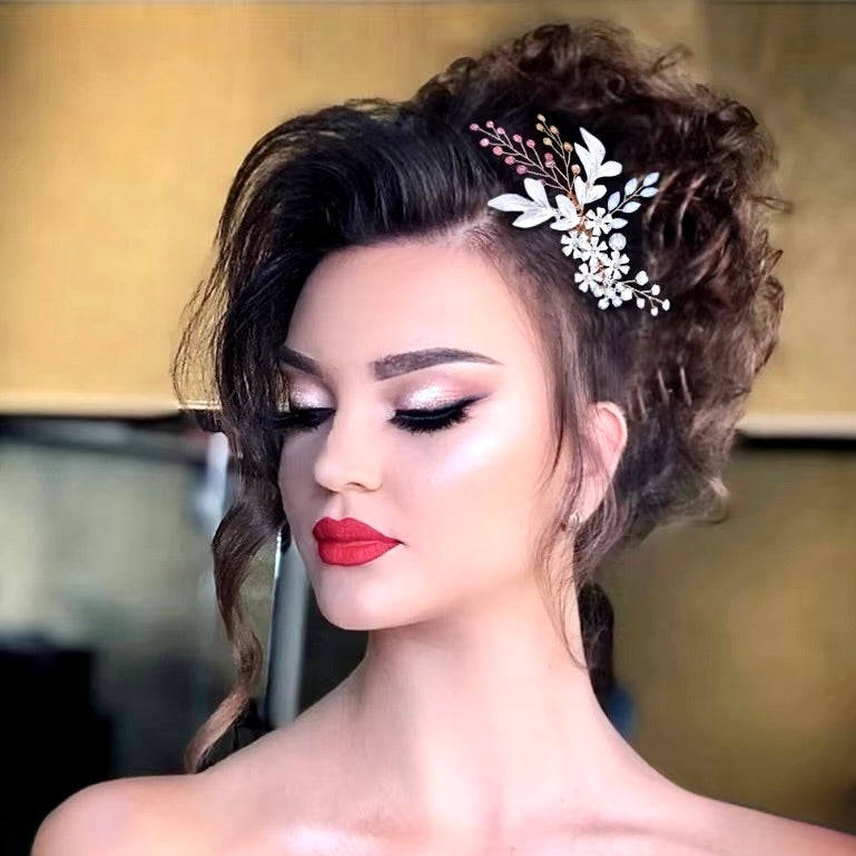 Ivy - Bohemian Crystal Hair Comb - Available in Yellow Gold, Rose Gold and Silver
