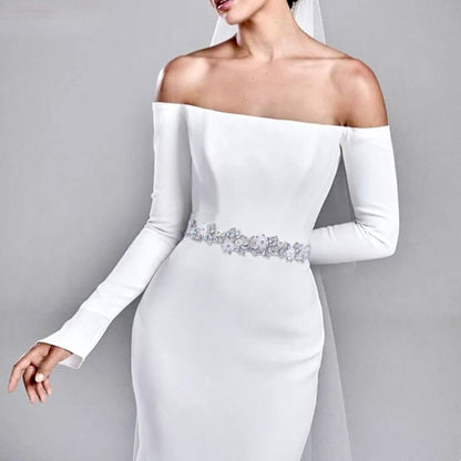 Dakota - Pearl and Opal Bridal Belt/Sash