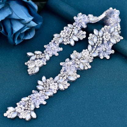 Dakota - Pearl and Opal Bridal Belt/Sash