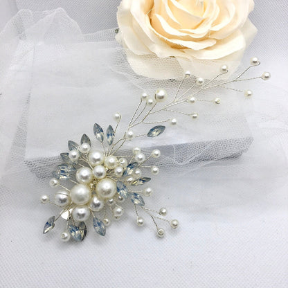 "Cantata" -  Opal and Pearl Bridal Hair Clip / Vine