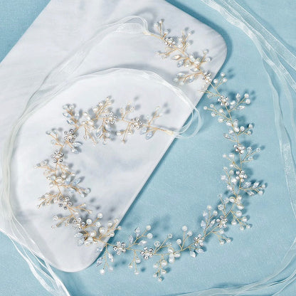 Kathleen - Opal and Pearl Wired Bridal Belt/Sash - Available in Silver and Gold