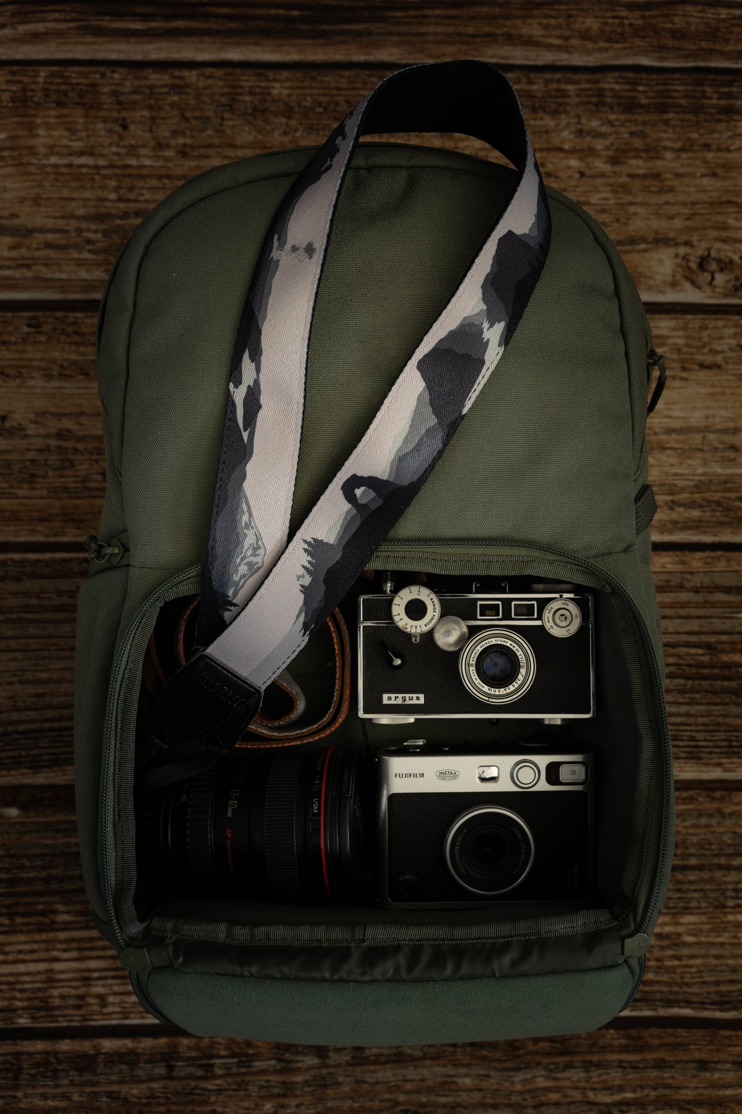 Parks in Black and White Camera Strap