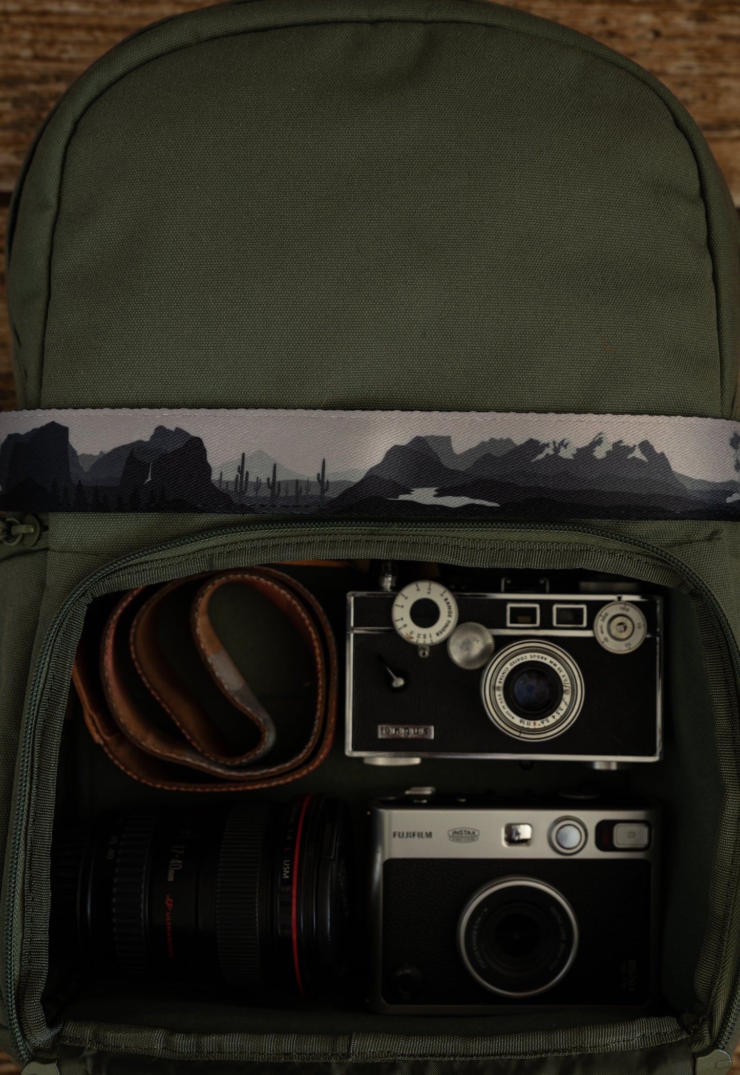 Parks in Black and White Camera Strap