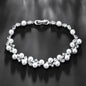 Inga - Pearl and Cubic Zirconia Bridal Bracelet - Available in Gold and Silver