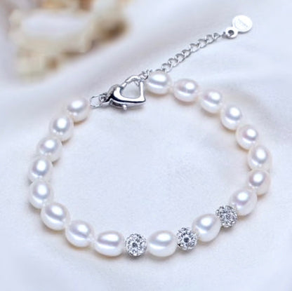 "Allie" - Freshwater Pearl Sterling Silver Bracelet