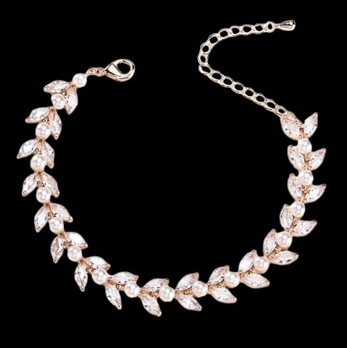 "Sadie" - Pearl Bridal Bracelet - Available in Silver, Rose Gold and Yellow Gold