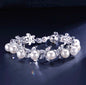 Farrah - Pearl and Cubic Zirconia Bridal Bracelet - Available in Silver, Rose Gold and Yellow Gold