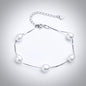 "Alegria" - Sterling Silver and Natural Pearl Bridal Bracelet - More Colors Available
