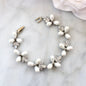 Adonna - Pearl and Cubic Zirconia Bridal Bracelet - Available in Silver and Gold