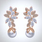 Ida - Pearl and Cubic Zirconia Bridal Earrings - More Colors