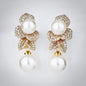 Cambria - Pearl Bridal Earrings - Available in Gold and Silver