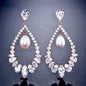 Kaitlynn - Pearl and Cubic Zirconia Bridal Earrings - Available in Silver and Rose Gold