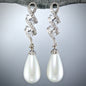 Vanessa - Pearl and Cubic Zirconia Bridal Earrings