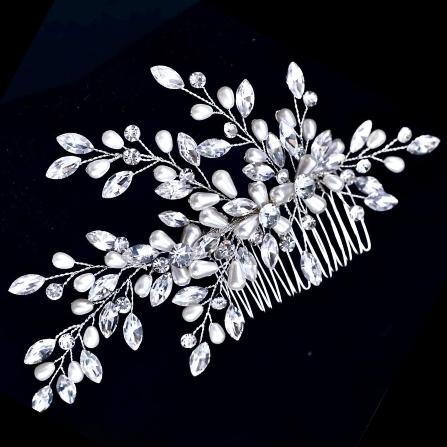 "Amandalee" - Pearl and Crystal Bridal Hair Comb