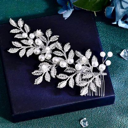 Cesaria - Silver Pearl Bridal Hair Comb