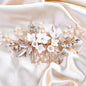 Dawn - Pearl and Crystal Bridal Hair Comb - Available in Silver, Rose Gold and Yellow Gold