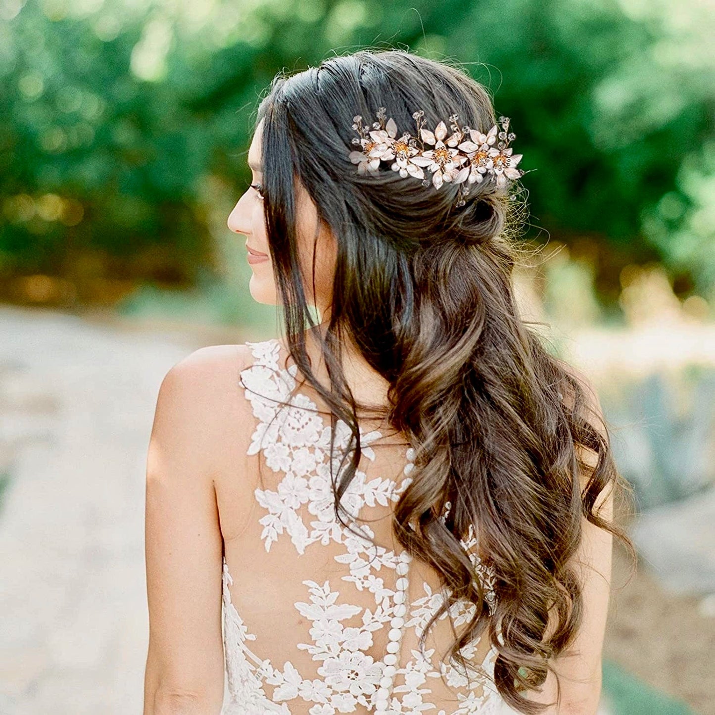"Martina" - Pearl and Crystal Bridal Hair Comb - Available in Gold and Silver