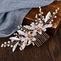 "Olivia" - Gold Pearl Bridal Hair Comb