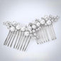 "Mera" - Pearl Bridal Hair Comb Set of 2 - Available in Gold and Silver