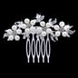 "Jada" - Pearl and Crystal Bridal Hair Comb - Available in Silver and Gold