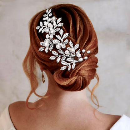 Cesaria - Silver Pearl Bridal Hair Comb