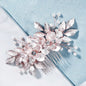 "Emery" - Pearl and Crystal Bridal Hair Comb - Available in Silver, Rose Gold and Yellow Gold