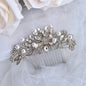 "Alaina" - Pearl and Crystal Bridal Hair Comb - Available in Silver and Rose Gold