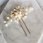 Kate - Pearl and Crystal Bridal Hair Pin - Available in Silver and Gold
