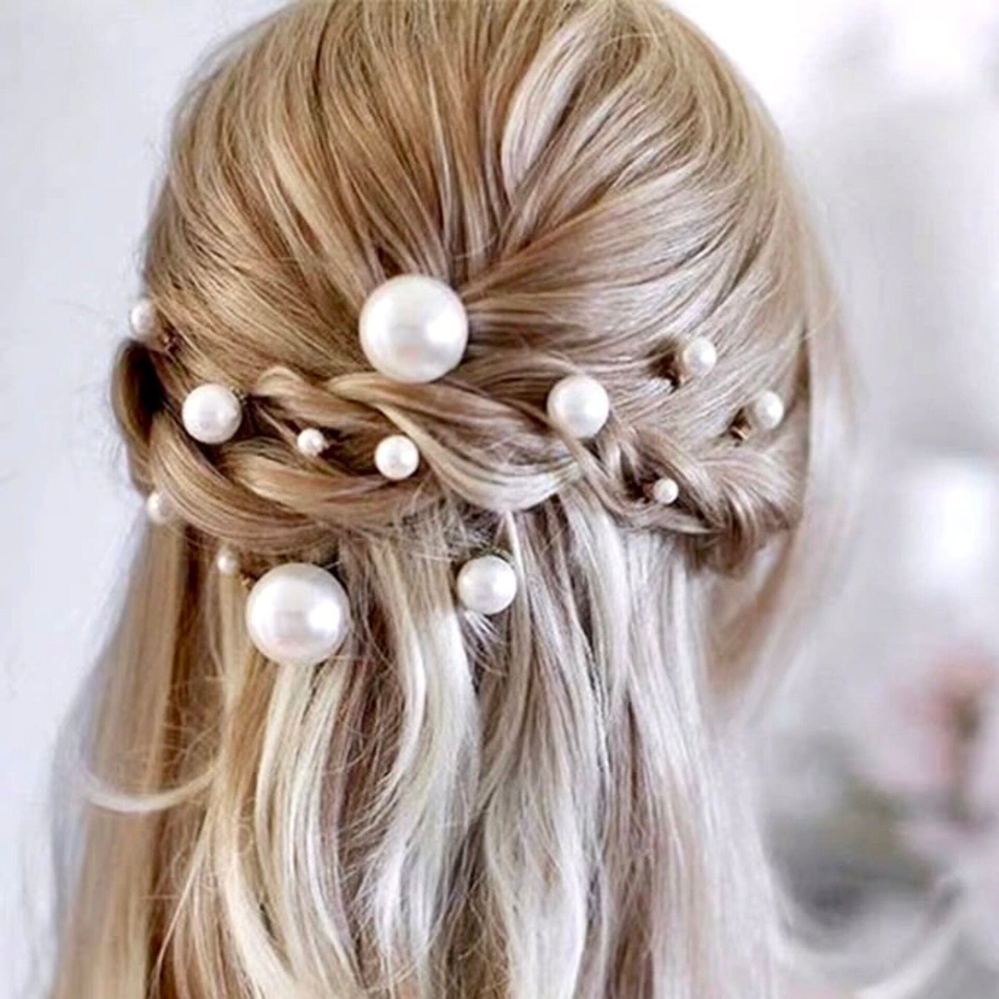 Unity - Pearl Bridal Hair Pin Set 18pcs - Available in Silver, Rose Gold and Yellow Gold
