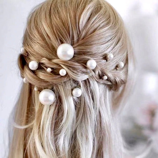 Unity - Pearl Bridal Hair Pin Set 18pcs - Available in Silver, Rose Gold and Yellow Gold